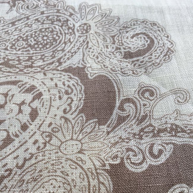 Oeko-Tex Standard 100 and 100% linen printed fabric with woven technics for dress