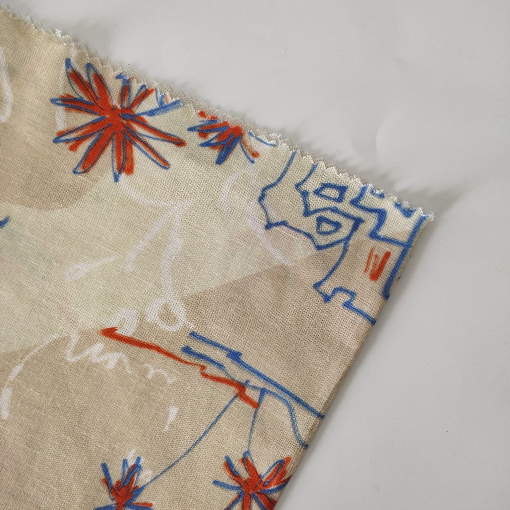2024 New French Fabric Organic Wholesale Garments Digital Print Linen Printed Rayon Fabric For Kids Clothes