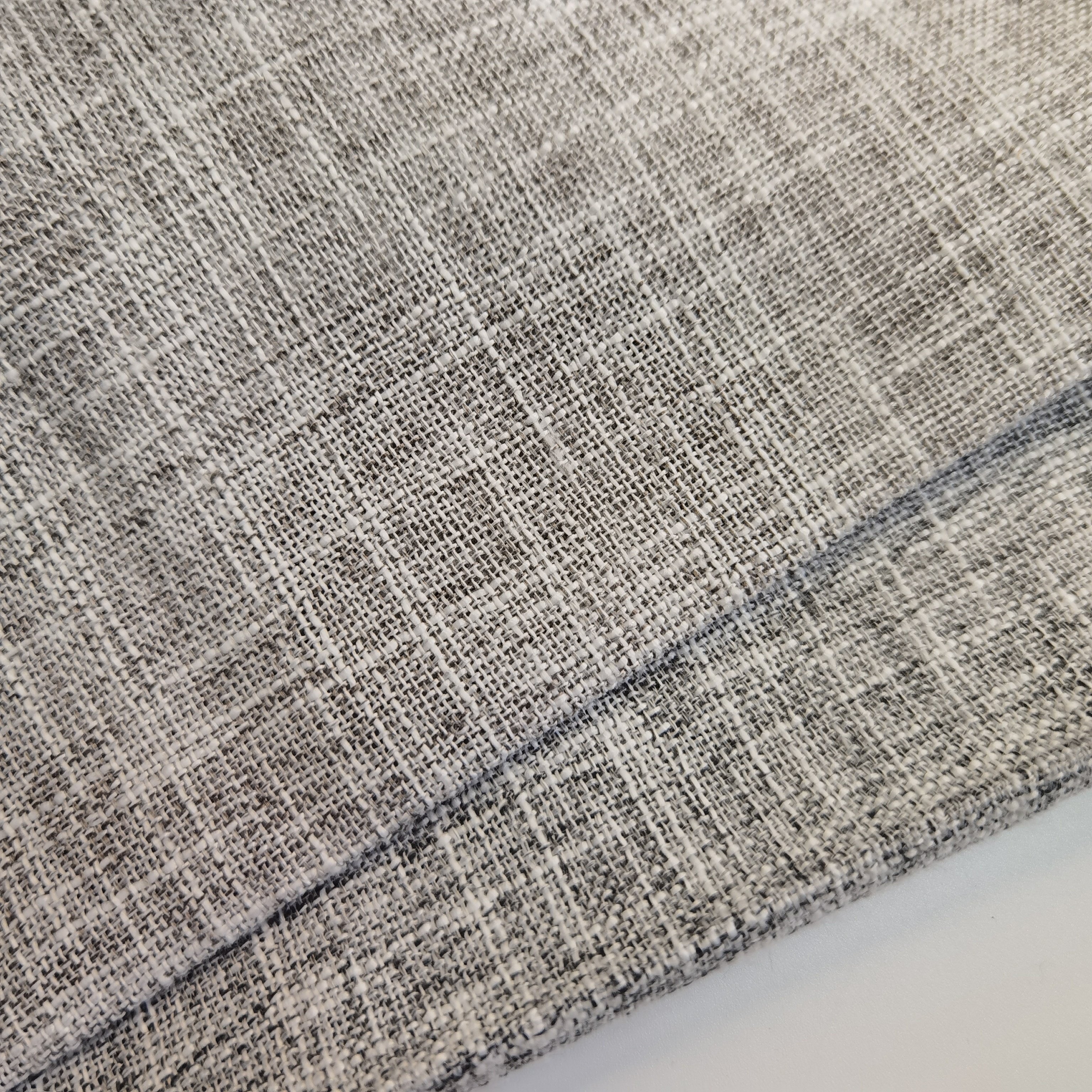Stock modern linen look cation polyester sheer window curtain fabric