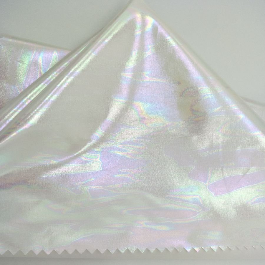 Foil Printing Laser Film Polyester Waterproof Taffeta Fabric for Jacket