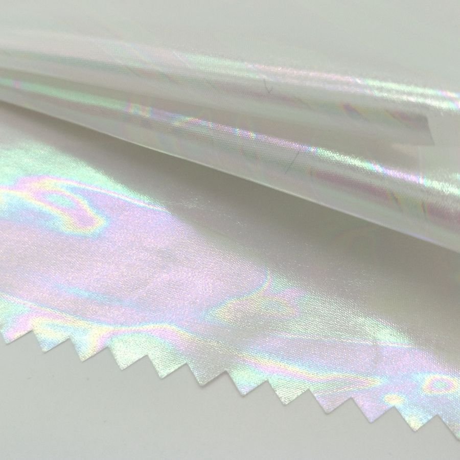 Foil Printing Laser Film Polyester Waterproof Taffeta Fabric for Jacket
