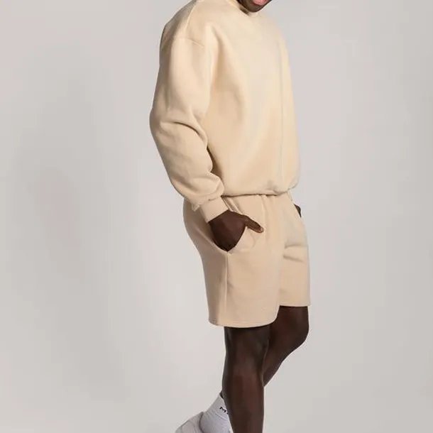 Custom Jumper sweat Suit Two Piece Short Set Men Clothing Fleece Sets Sweat Gym women Jogging two piece set