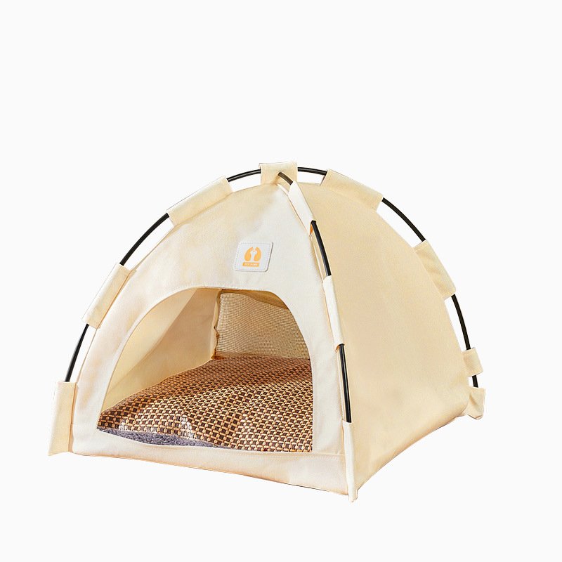 2023 New Design High Quality Outdoor Camping Semi Enclosed Sleeping Cat Dog All Season Pet Beds With Double Sides Mat