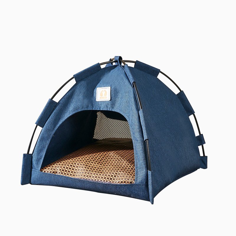 2023 New Design High Quality Outdoor Camping Semi Enclosed Sleeping Cat Dog All Season Pet Beds With Double Sides Mat