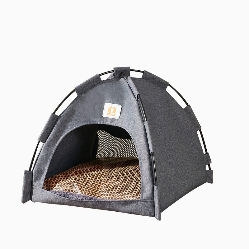 2023 New Design High Quality Outdoor Camping Semi Enclosed Sleeping Cat Dog All Season Pet Beds With Double Sides Mat