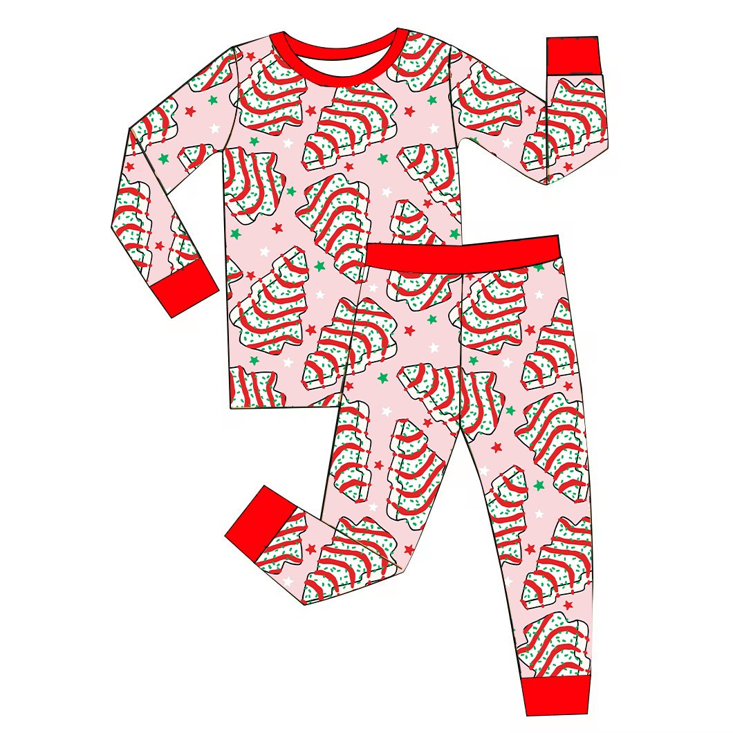 Kids Sleepwears Custom Printed Long Sleeve Bamboo Pajamas Set Unisex Children Girls Boys Baby Two Piece Baby Pajama Set