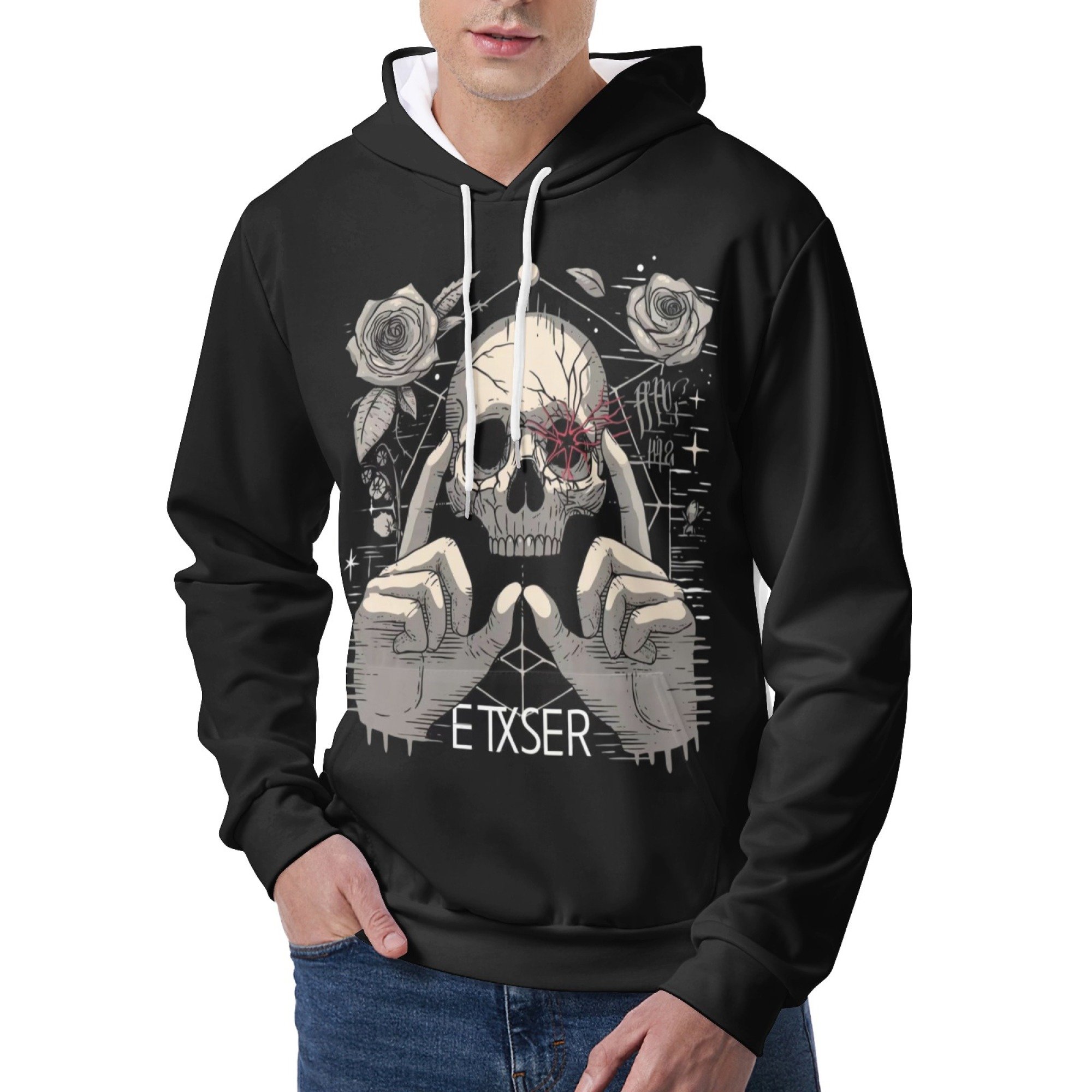 Men's Customizable Winter Tracksuit Exclusive Chicago Look Zip Hoodie with Smooth Stretchy 95% Polyester/5% Elastane Fabric
