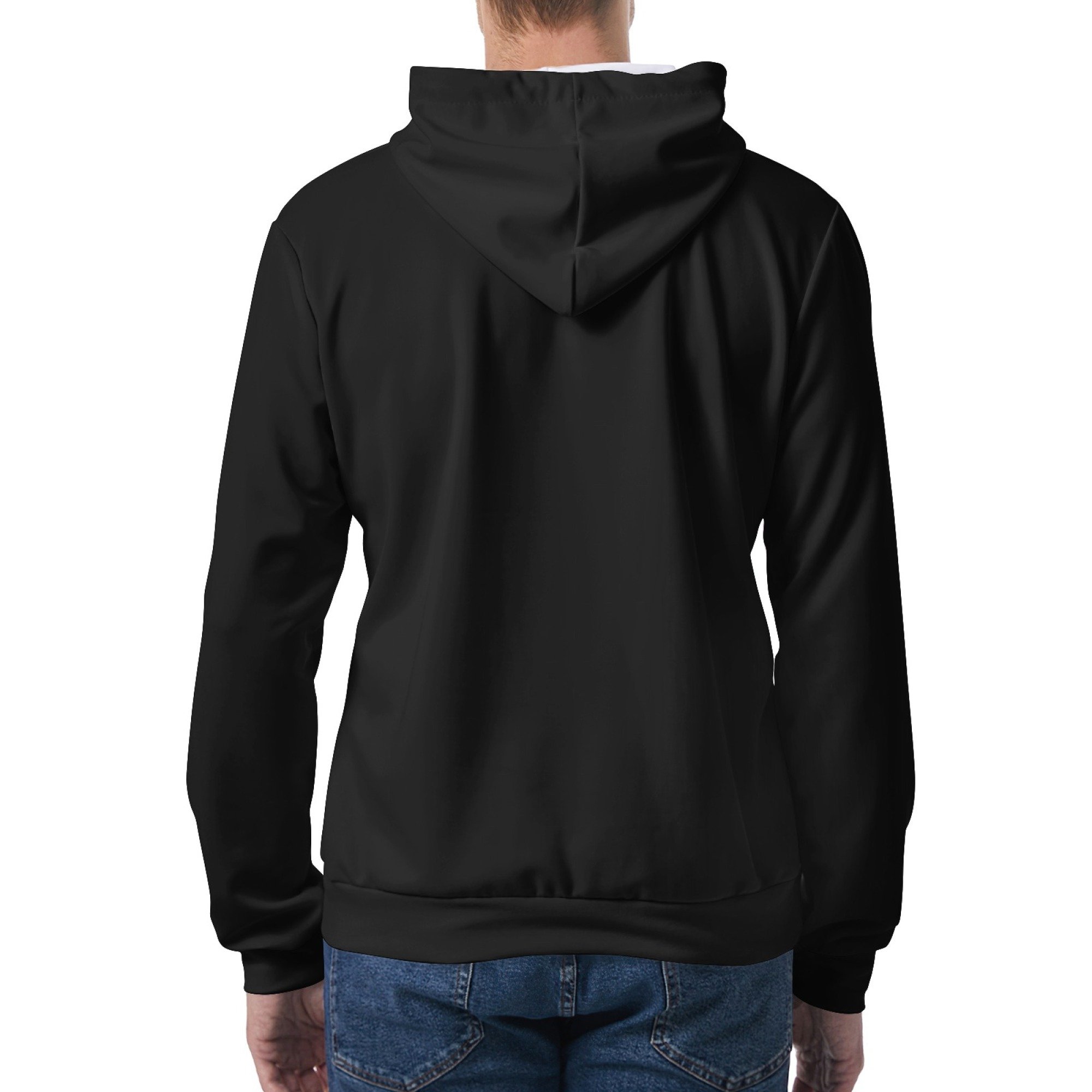 Men's Customizable Winter Tracksuit Exclusive Chicago Look Zip Hoodie with Smooth Stretchy 95% Polyester/5% Elastane Fabric