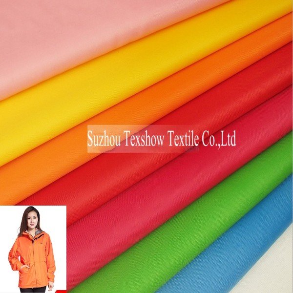 Raincoat fabric polyester material pvc coated waterproof raincoat fabric