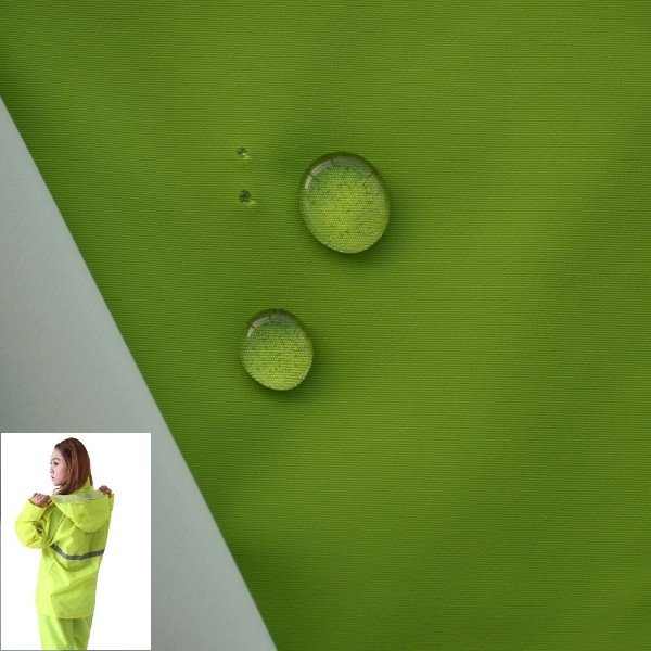 Raincoat fabric polyester material pvc coated waterproof raincoat fabric