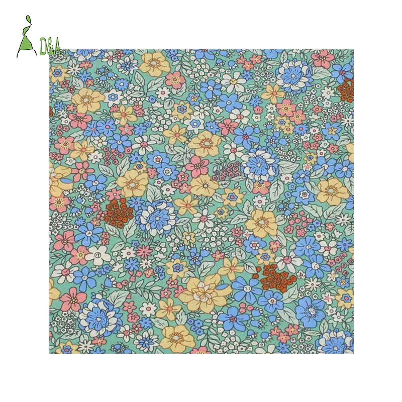 Wholesale Spot Cotton Floral Color Pastoral 100%Cotton Poplin Fabric For Garment And Clothing