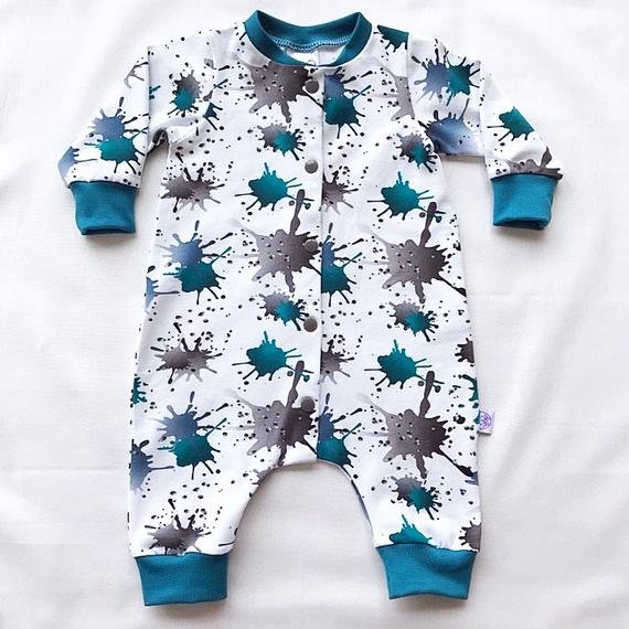 High Quality Bamboo Fabric Rompers Trendy Design Beautiful Print Pattern Full Sleeves Smart Baby Romper Set for Boys and Girls