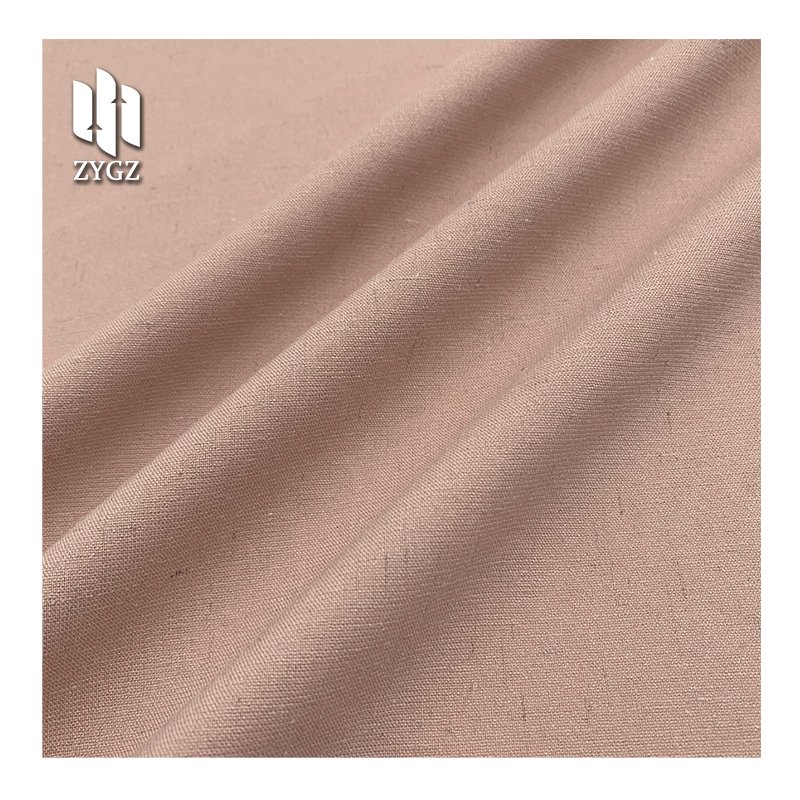 Elegant 87%Polyester 7%Linen 6%Spandex Stretch Fashion Fabric Wholesale for Autumn Women's Dress Clothing T-shirt