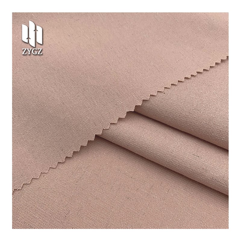 Elegant 87%Polyester 7%Linen 6%Spandex Stretch Fashion Fabric Wholesale for Autumn Women's Dress Clothing T-shirt