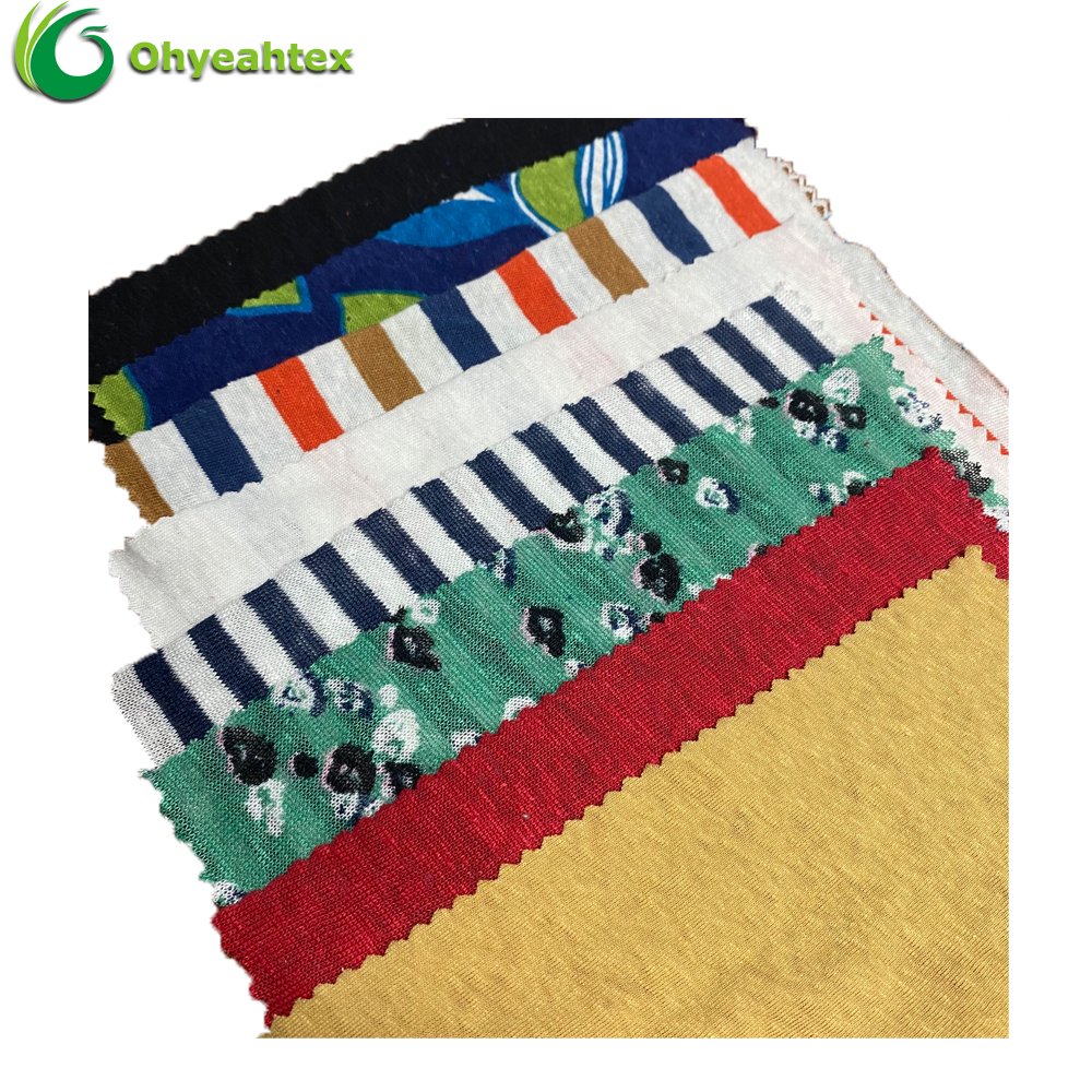 New Launch Natural Organic Thin Quick Dry Moisture Absorbent Knitted Single Jersey Linen Cotton Fabric For Curtains