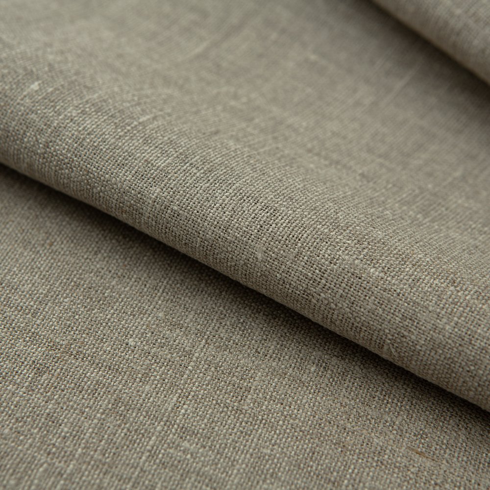 Wholesale 245 GSM 100% Linen Woven Natural Fabric Roll High Quality Breathable Not Softened Printed Pattern Shirt Dress Home Use