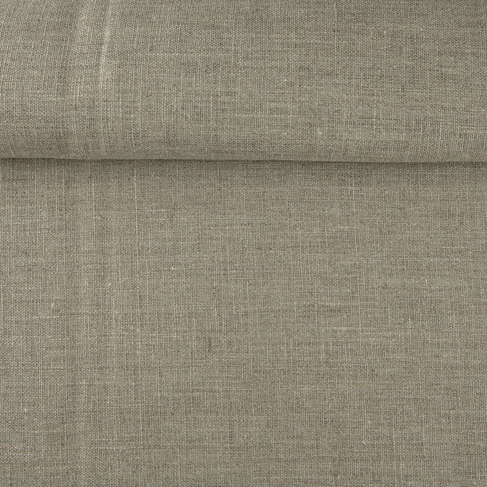 Wholesale 245 GSM 100% Linen Woven Natural Fabric Roll High Quality Breathable Not Softened Printed Pattern Shirt Dress Home Use
