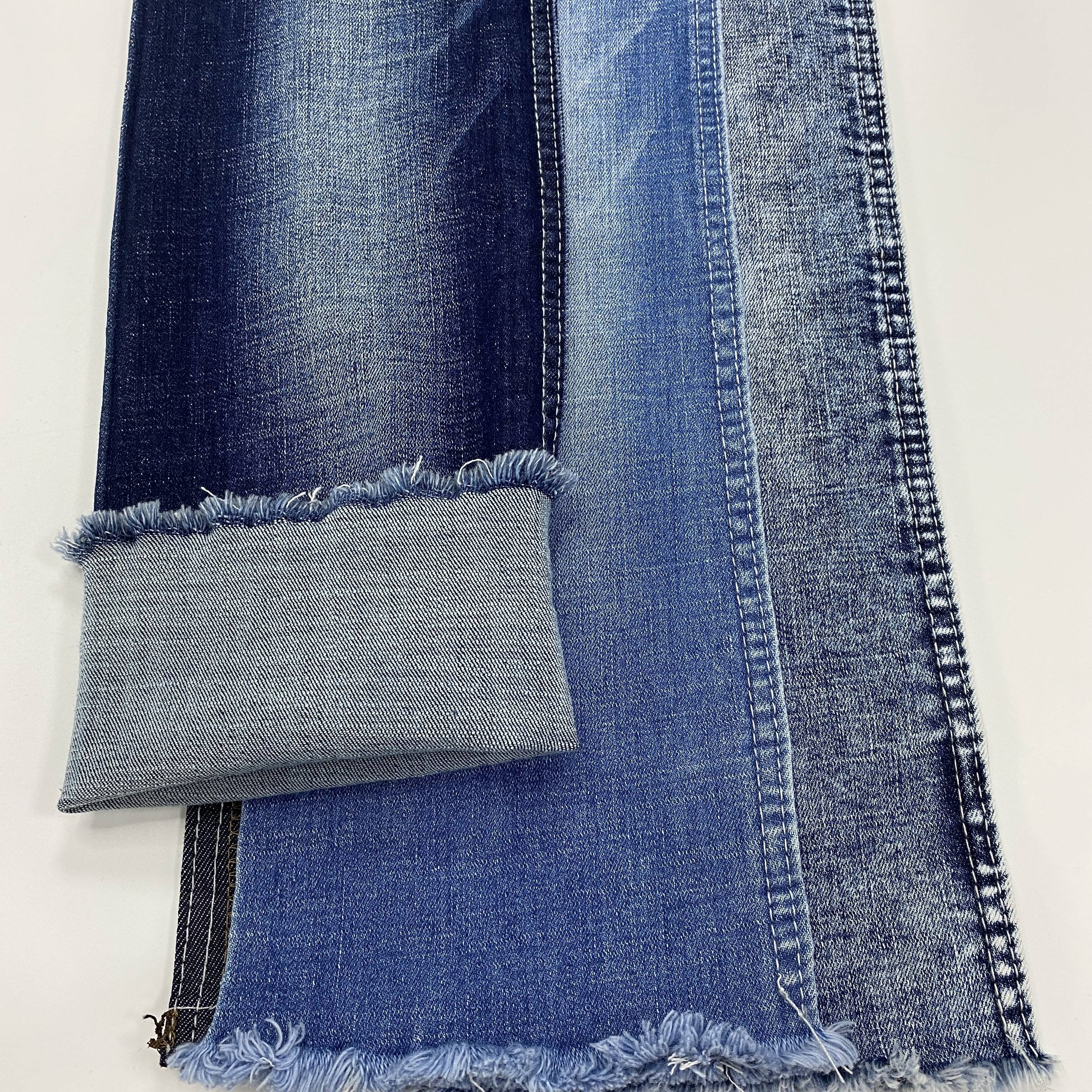 And Black for Jeans Fabric High Quality Stock Denim 8-11oz Indigo/black/blue Tricot Woven YARN DYED Polyester / Cotton 356gsm