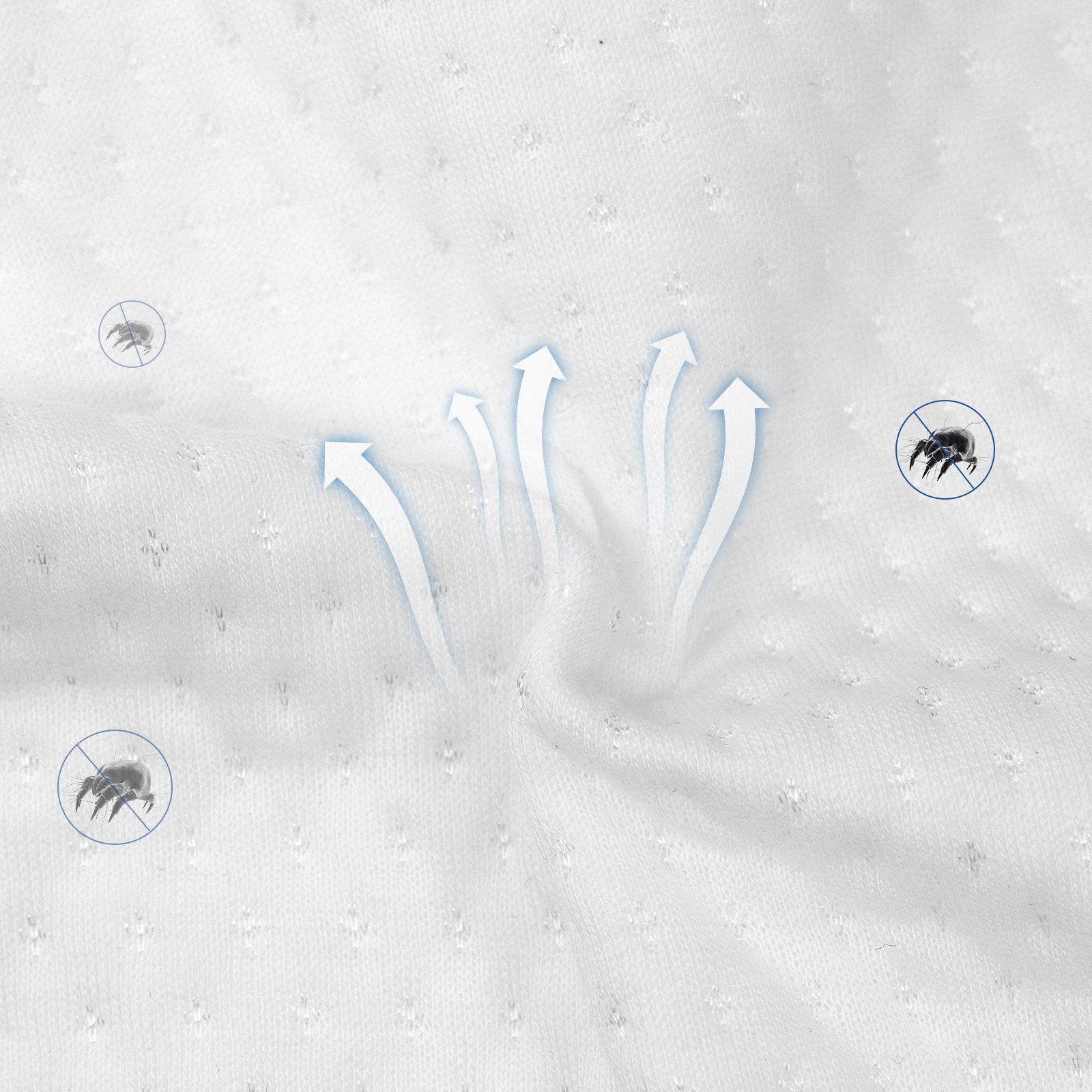 Jacquard Knitted bamboo Air Layer TPU laminated Fabric Waterproof for Mattress Protector Pillow Cover Home Textile