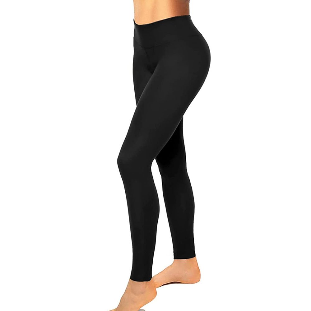 Women Breathable Leggings Warm Plus Size Leggings High Waist Solid Color Women Black Leggings Stretchy Outfit
