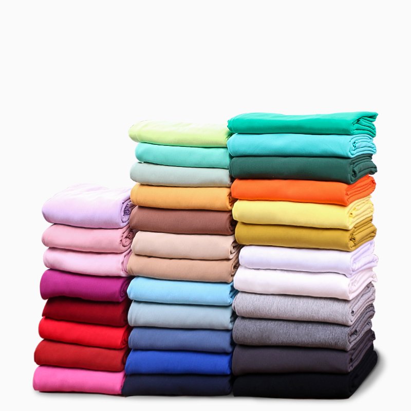 Boran Textile 100 Polyester Fabric Custom Plain Dye Knitted Spandex Single Jersey Fabric For Tshirt