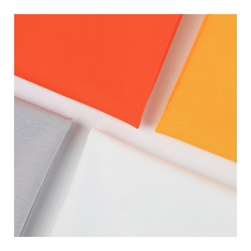 Boran Textile 100 Polyester Fabric Custom Plain Dye Knitted Spandex Single Jersey Fabric For Tshirt
