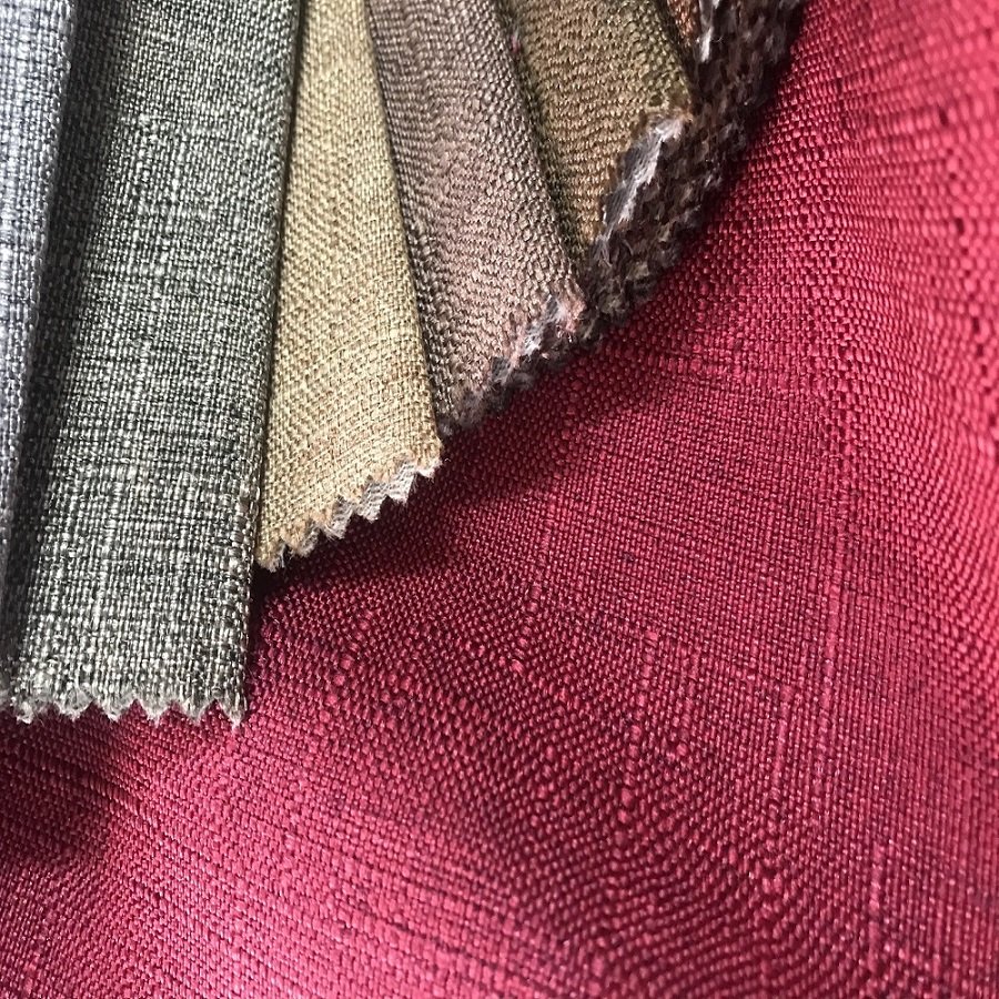 polyester woven linen sofa fabric