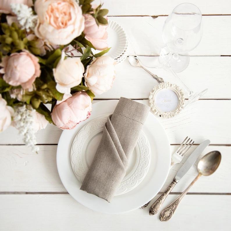 Most Selling Items Linen Embroidered Dinner Custom Table Napkin for Wedding Good 100% Cotton Plain Dyed OEM Service or Stock