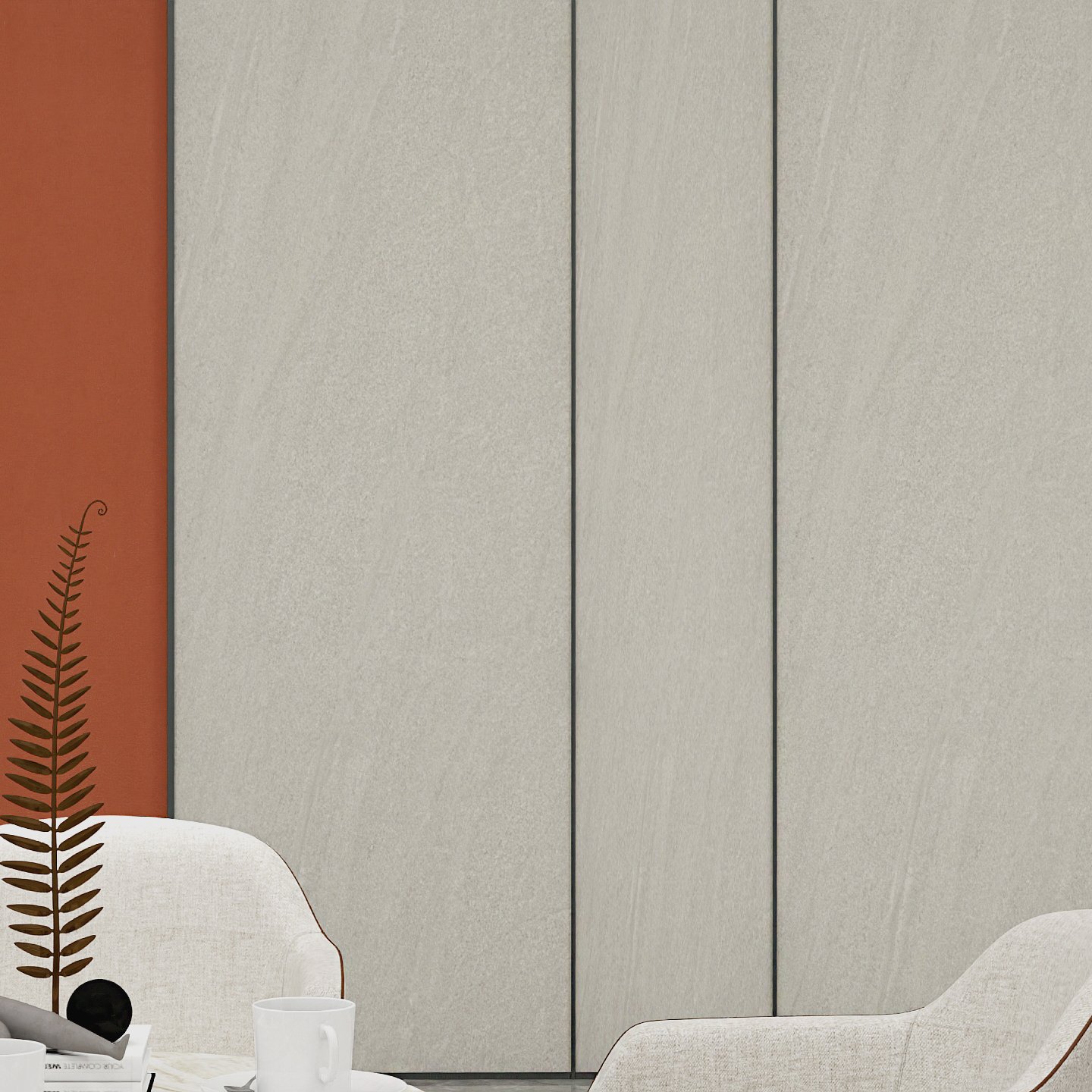 Industrial Design Interior Decoration Bamboo Fiber WPC Hollow Wallboard Pollock Stone Marble Look PVC Coating Wall Ceiling Panel