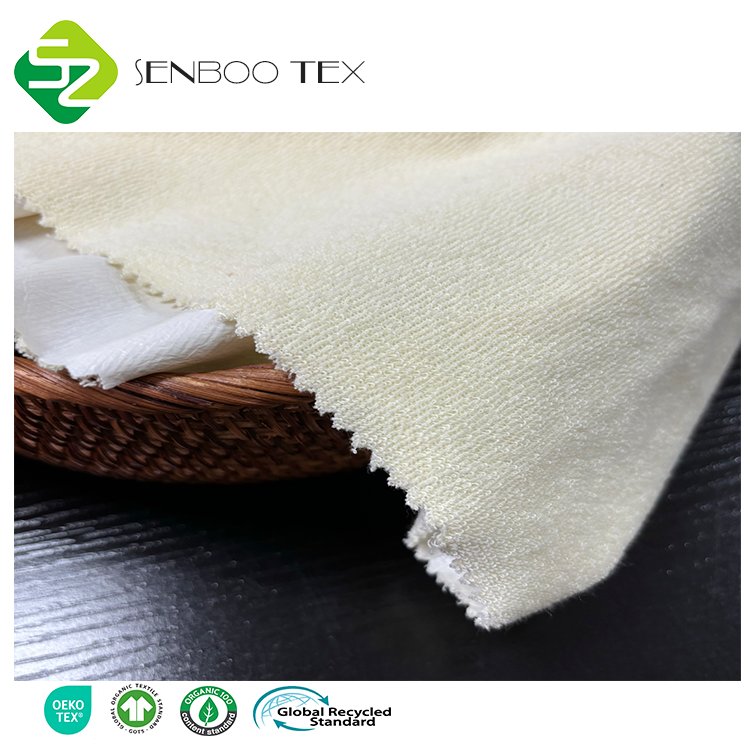 Waterproof Bamboo Terry Cloth 0.02mm TPU Coating Breathable Baby Diapers/Mattress/Pet Mat 4~5 Level Bamboo Fiber Fabric Shirts