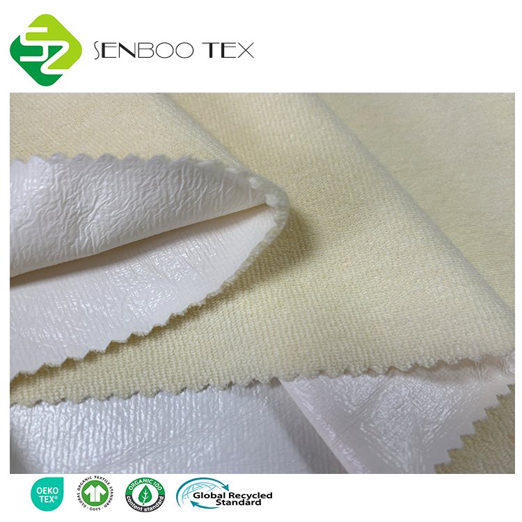 Waterproof Bamboo Terry Cloth 0.02mm TPU Coating Breathable Baby Diapers/Mattress/Pet Mat 4~5 Level Bamboo Fiber Fabric Shirts