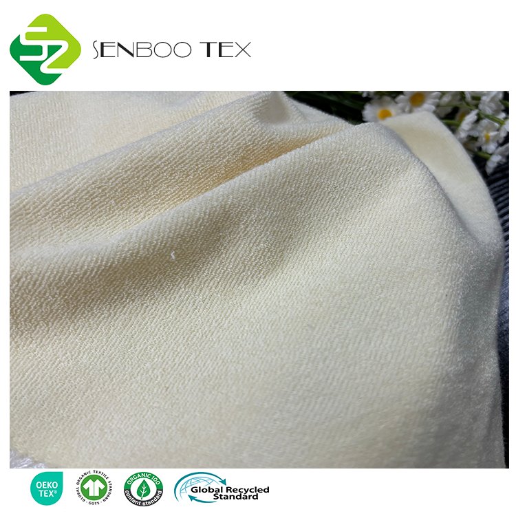 Waterproof Bamboo Terry Cloth 0.02mm TPU Coating Breathable Baby Diapers/Mattress/Pet Mat 4~5 Level Bamboo Fiber Fabric Shirts