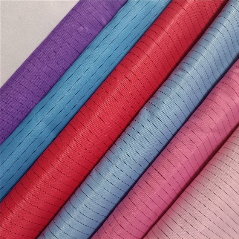 Polyester Strip Anti-static Fabric Cleanroom ESD Conductive Grid Fabric for Protective Workwear