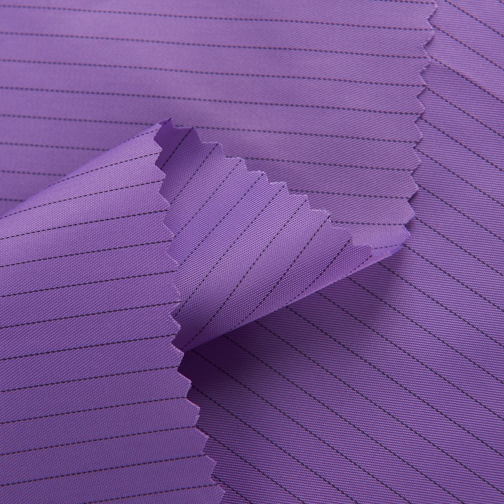 Polyester Strip Anti-static Fabric Cleanroom ESD Conductive Grid Fabric for Protective Workwear