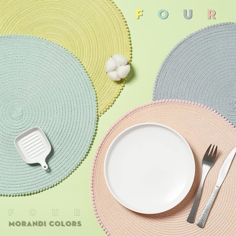 cotton anti slip kids silicon desk wood kitchen place mat rectangle desk table mats