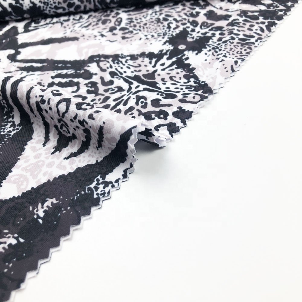 Quick Dry Sublimation Print 4 Way Stretch Pet Recycled Polyester Spandex Fabric for Swimwear Bikini