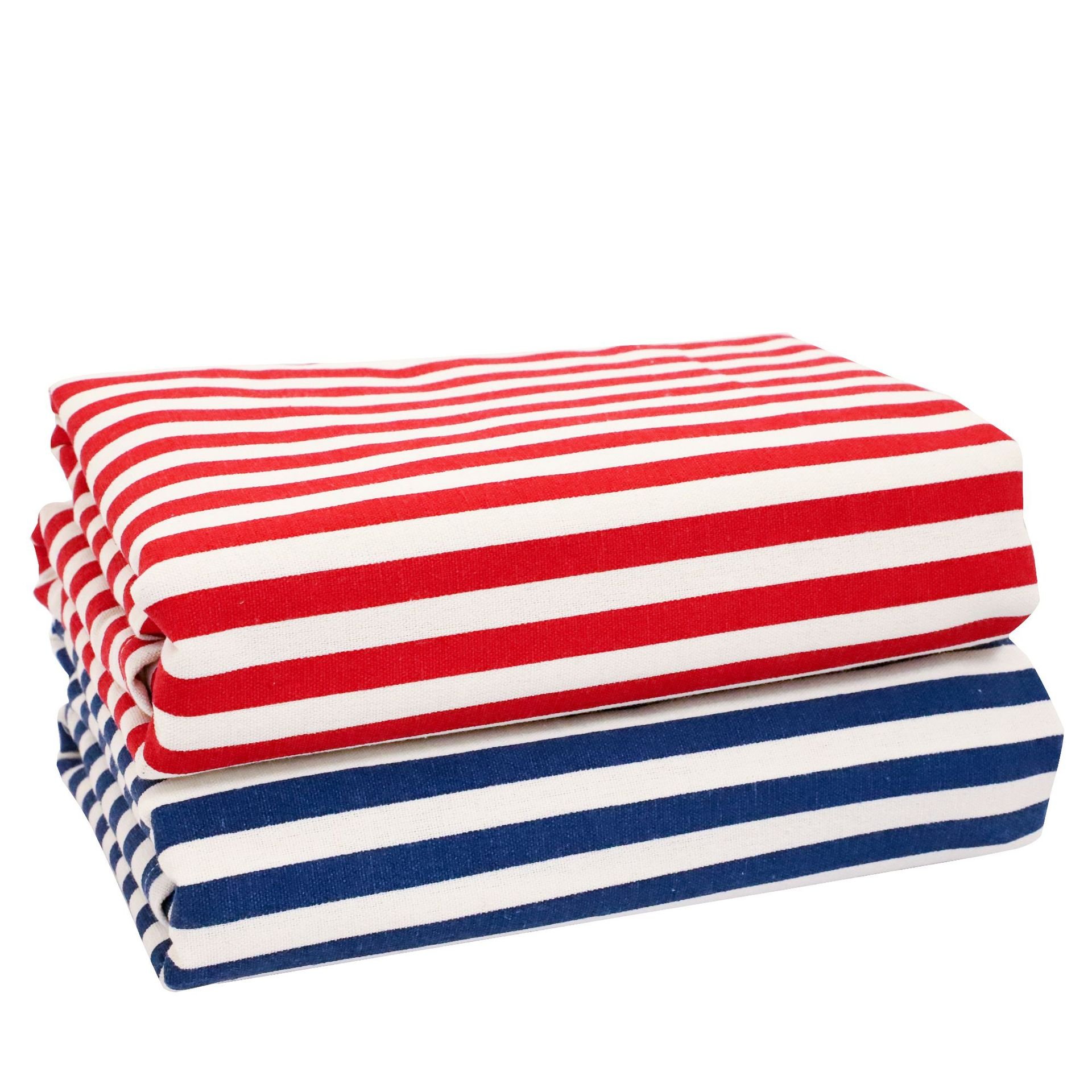 Disposable stripe table cloth red white blue black polyester washable waterproof striped tablecloth for wedding party decor