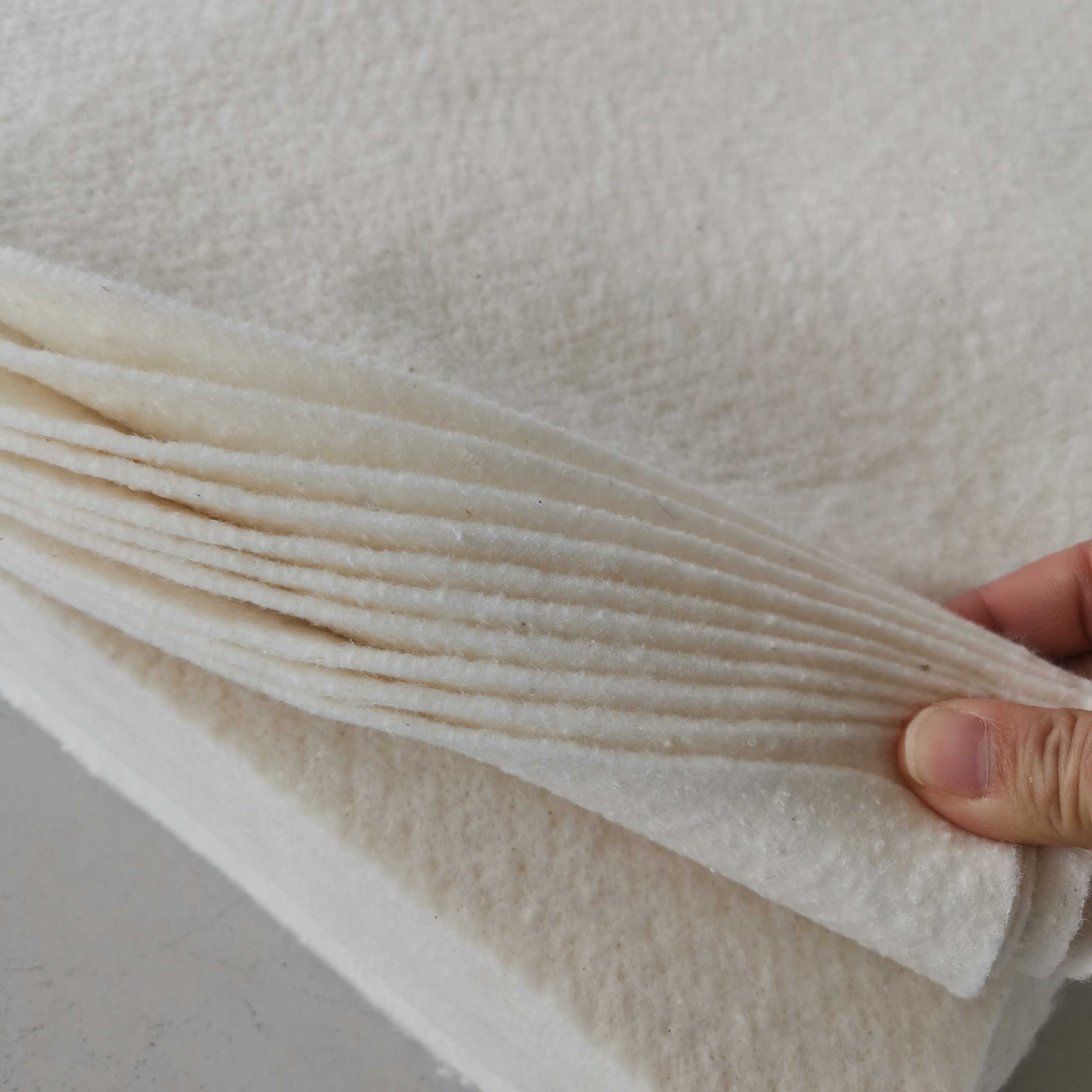 Needle-punched nonwoven 80/20 Natural Blend cotton Batting/bamboo coton blend wadding