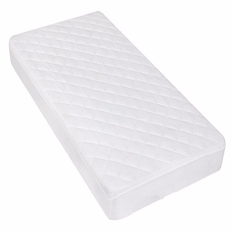 Quilted Baby Fitted Bed Sheet Ultra Soft Bamboo Fiber Terry Crib Pad Cover Quilted Waterproof Mattress Protector
