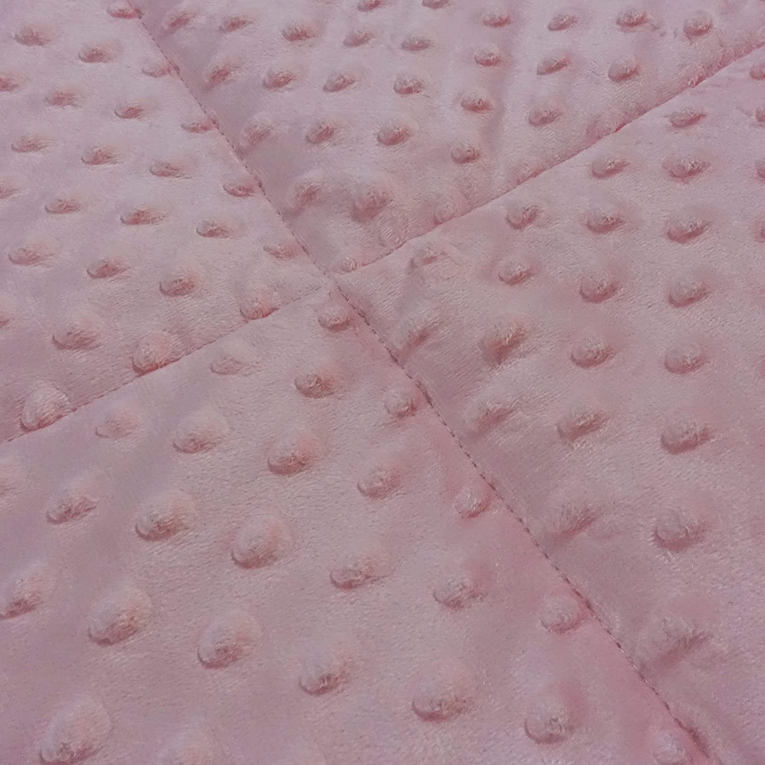 Enjoy Sleeping Pink All Season Luxury Velvet Warm and Cool Adult Minky Weighted Blanket