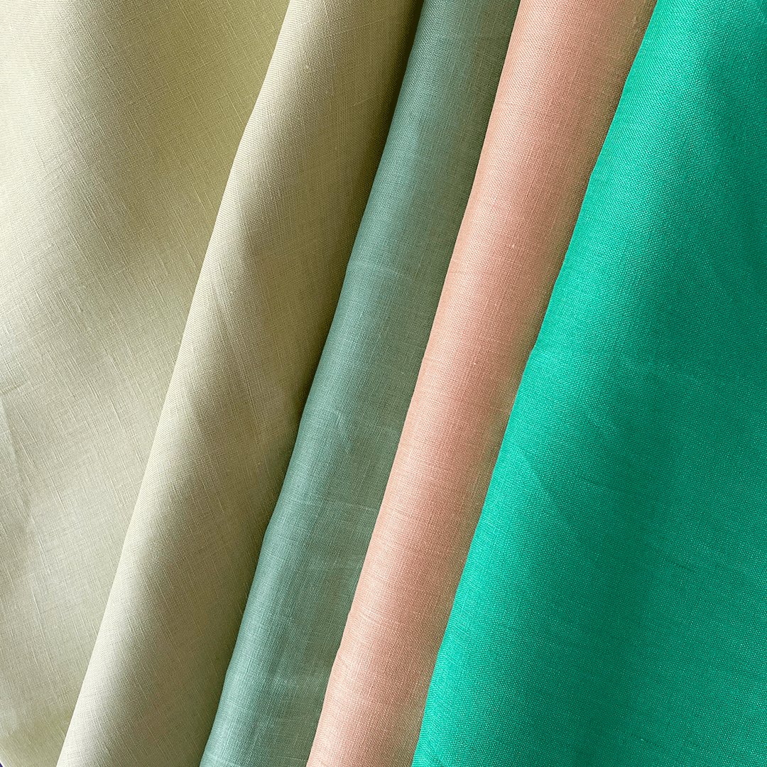 Wholesale customized color pure 100% linen flax fabric for dress shirt