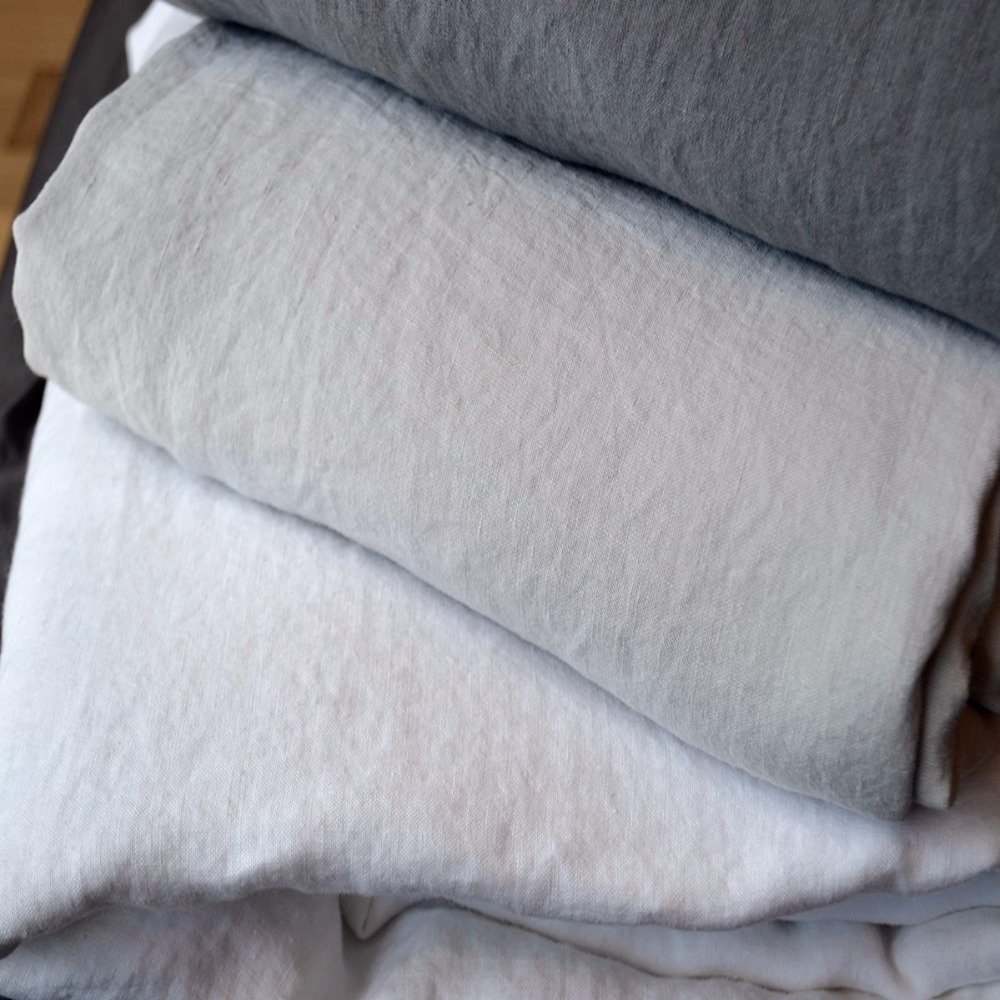 Vintage washed 100% Flax linen fabric , Stone wased French linen fabric