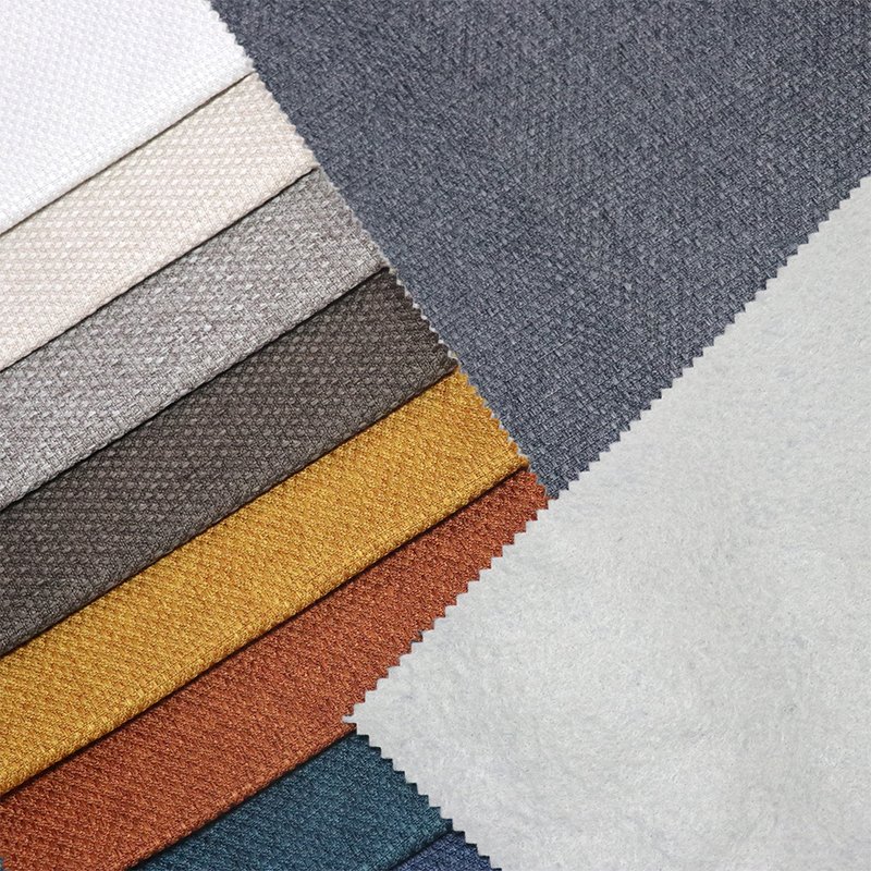 2488 Supplier Home Textile Waterproof Easy Clean Feels Like Linen 100 Polyester Upholstery Jacquard Bed Faux Linen Hemp Fabric