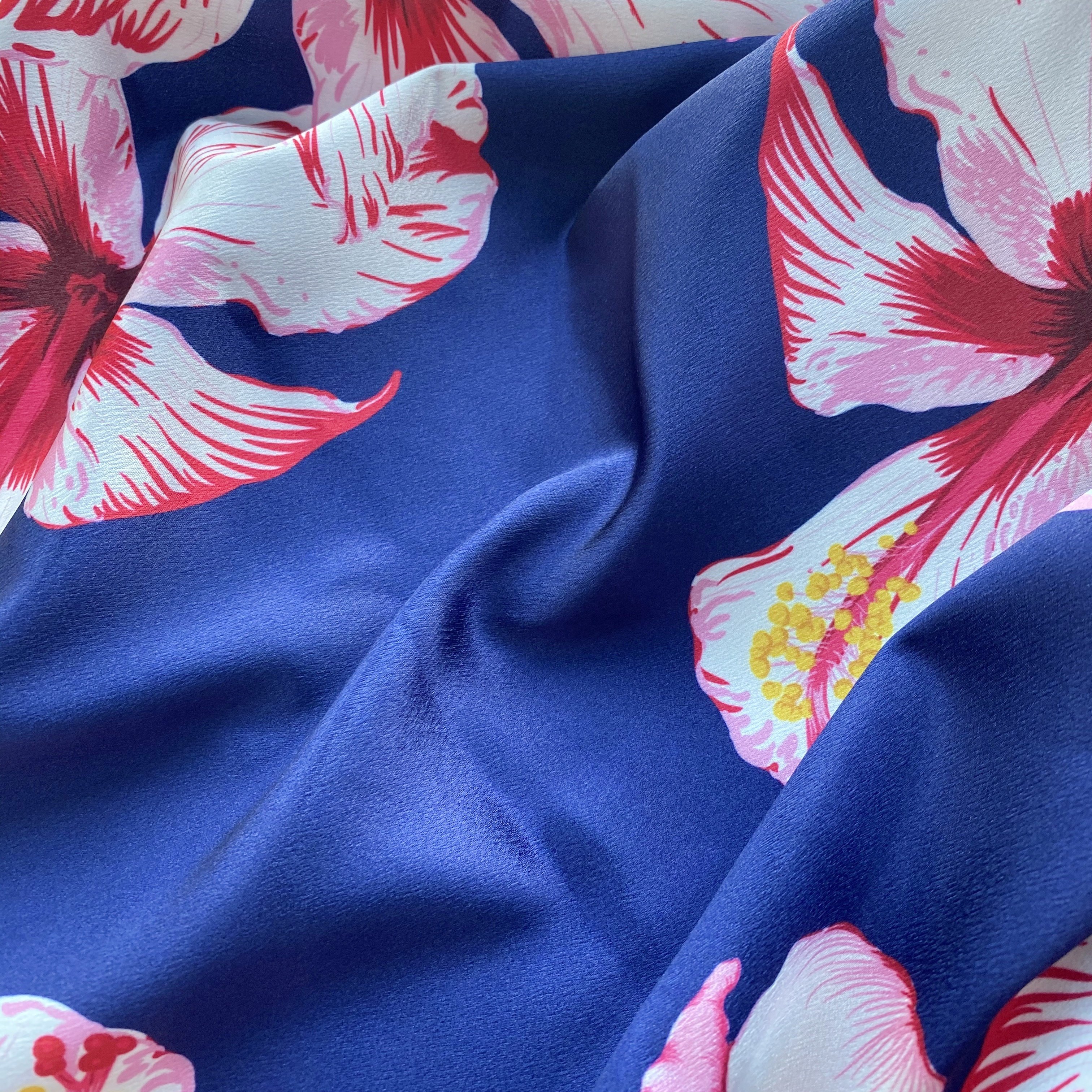 2021 new design duchess satin fabric woman party wear dress MATERIAL crepe satin polyester Floral print fabric for dress