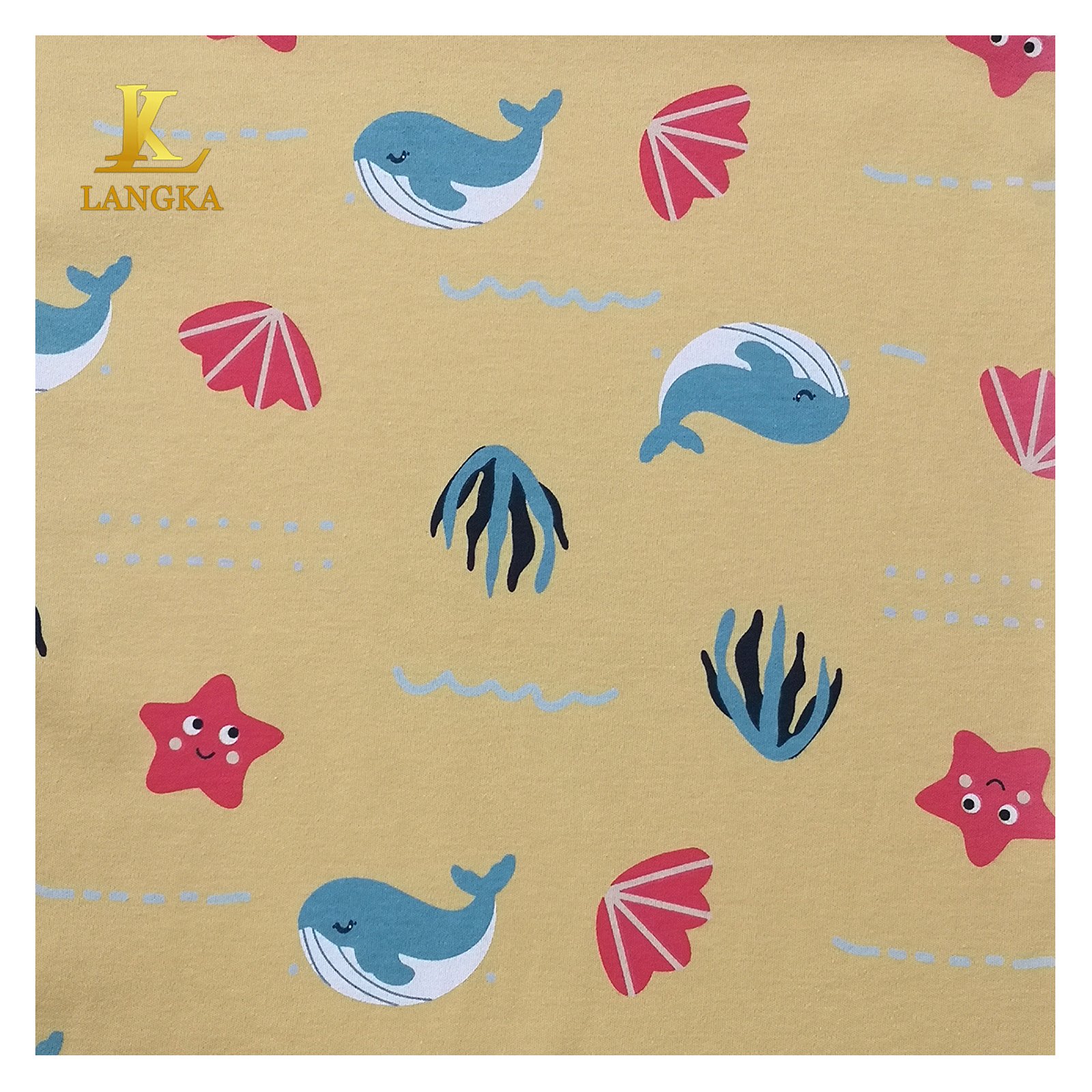 Langka Wholesale Spot Goods & Flexible Custom 95 Cotton 5 Spandex Knitted Single Cotton Jersey Fabric For T-Shirt Underwear