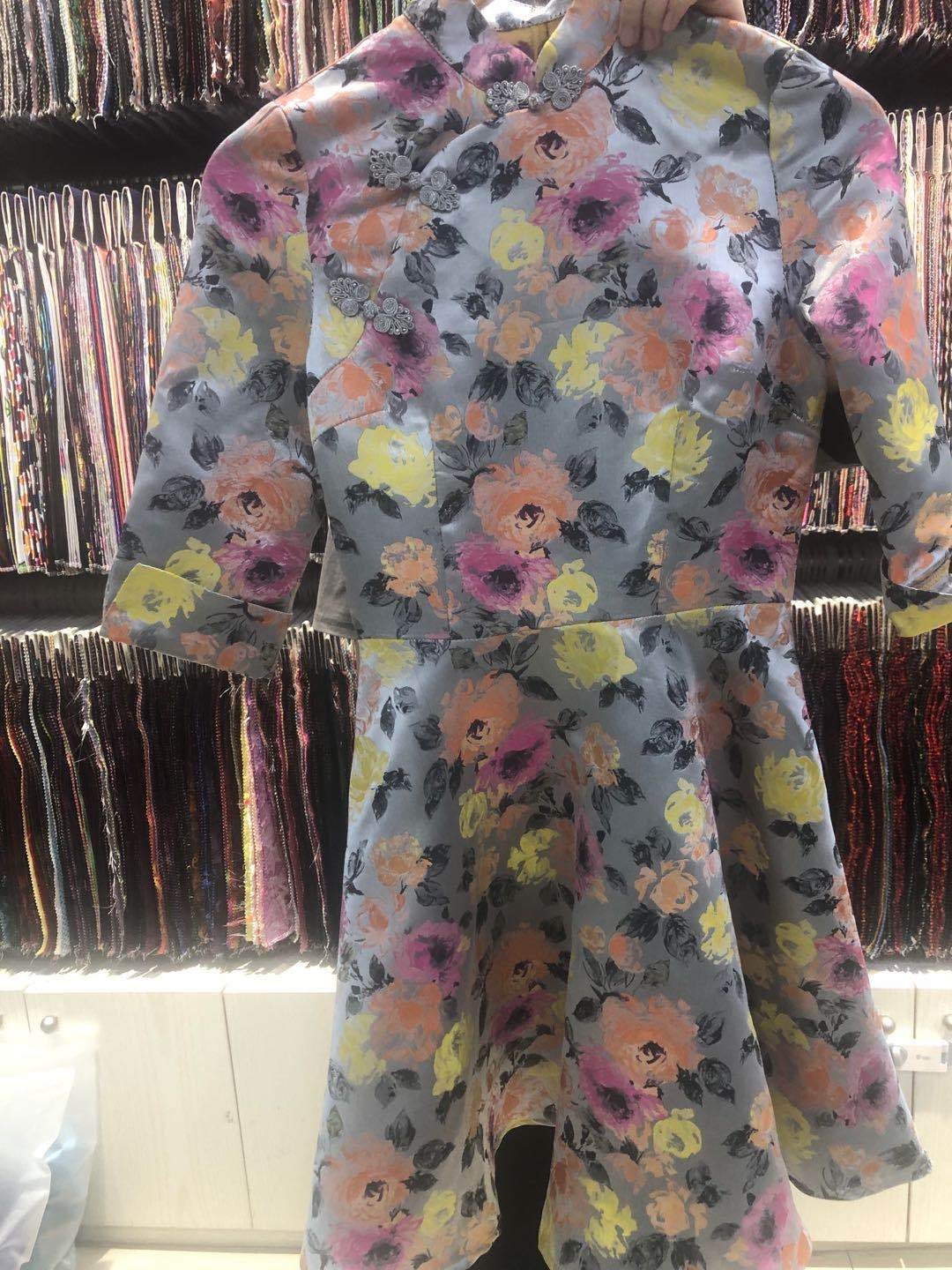 100% POLYESTER FLOWER PATTERN WOVEN BROCADE JACQUARD FABRIC