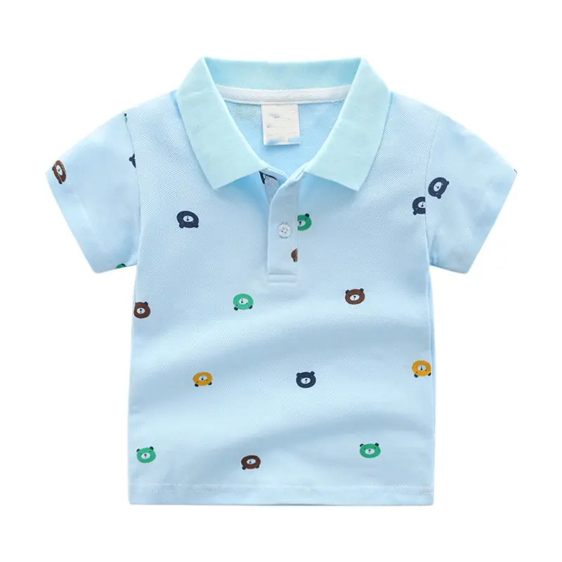 teng cai Boys short-sleeved summer new cartoon children's top short-sleeved T-shirt POLO shirt
