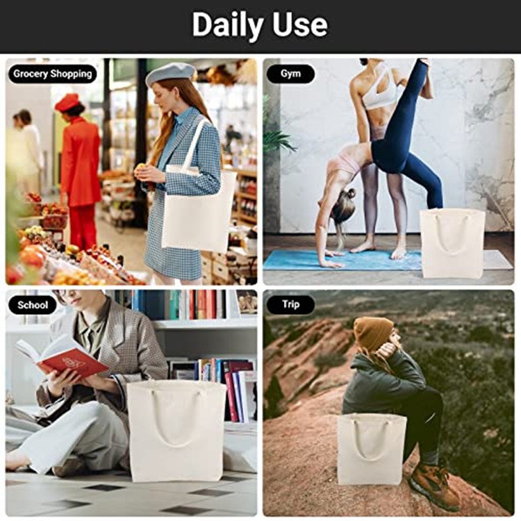 Custom carry fabric reusable bamboo fiber grocery shopping tote bags Heat transfer printing non woven bags