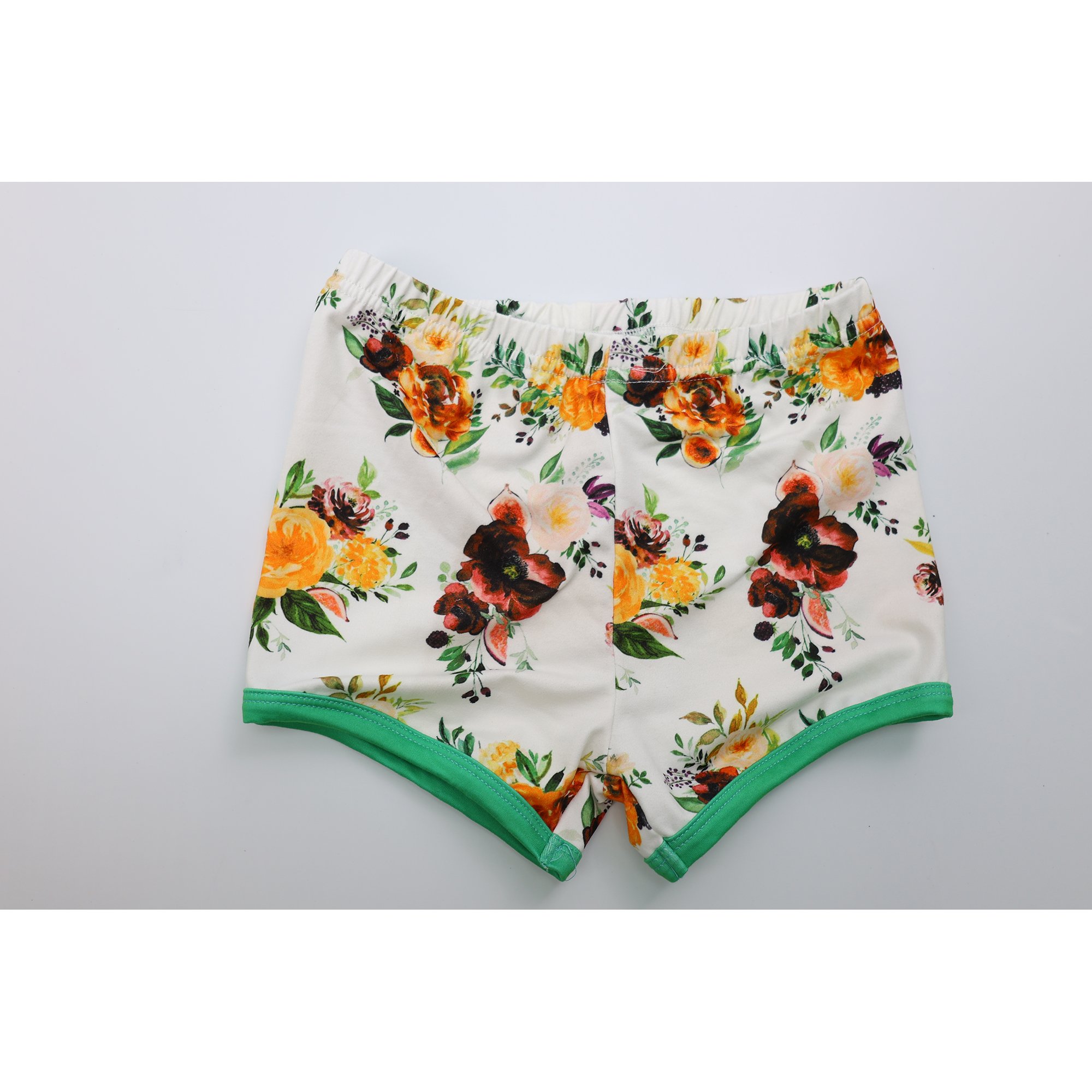 Qingli Oem Factory Price summer 95% bamboo fabric Kids Clothing Sets Floral Print Wholesale Girl Boutique Outfits