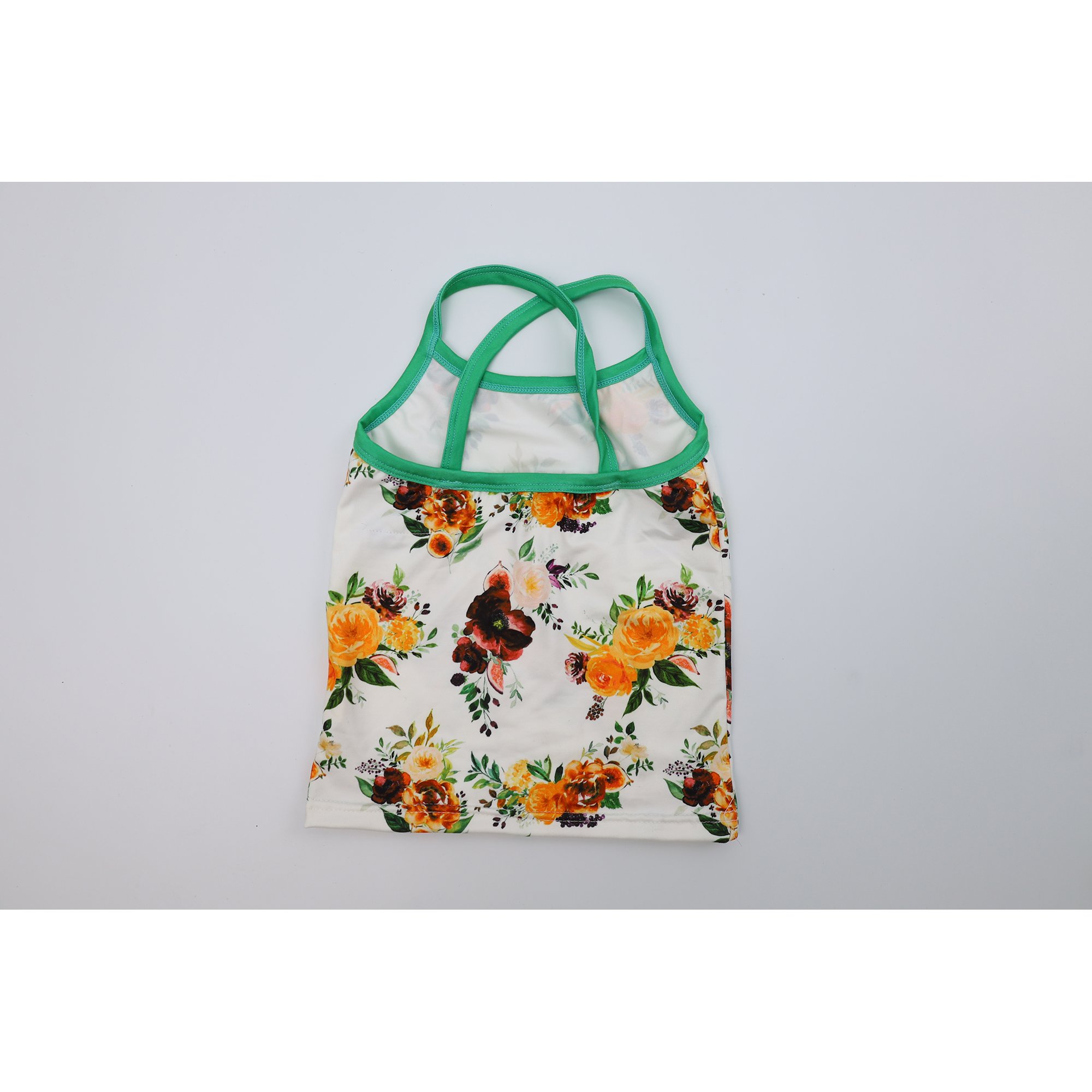 Qingli Oem Factory Price summer 95% bamboo fabric Kids Clothing Sets Floral Print Wholesale Girl Boutique Outfits